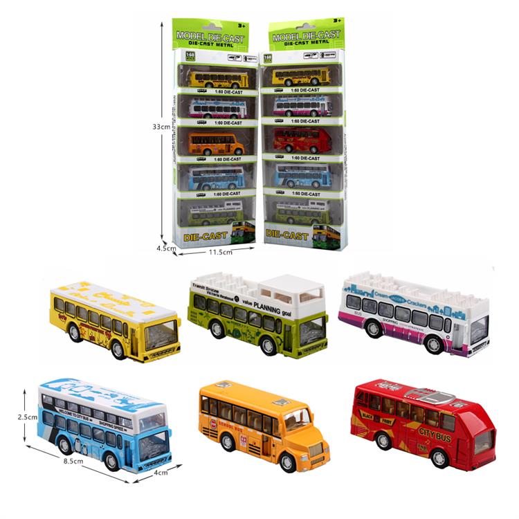 1:60巴士回力开门5只装 MB305-1-2